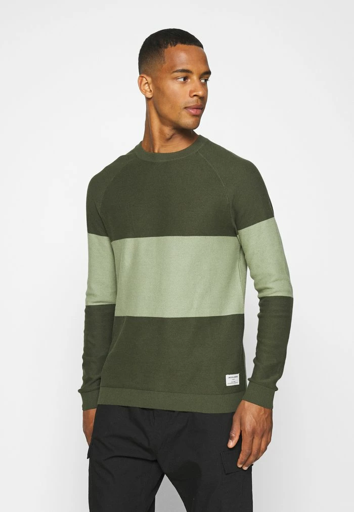 Jack & Jones JCOSHAWN CREW NECK - Jumper - Forest Night 1 Jack & Jones JCOSHAWN CREW NECK - Jumper - Forest Night