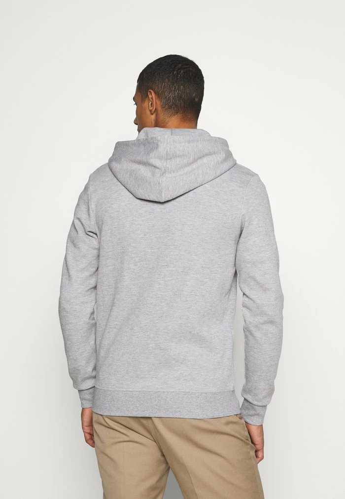 Jack & Jones JJEBASIC ZIP HOOD - Zip-up Sweatshirt - Light Grey Melange 3 Jack & Jones JJEBASIC ZIP HOOD - Zip-up Sweatshirt - Light Grey Melange - Image 3