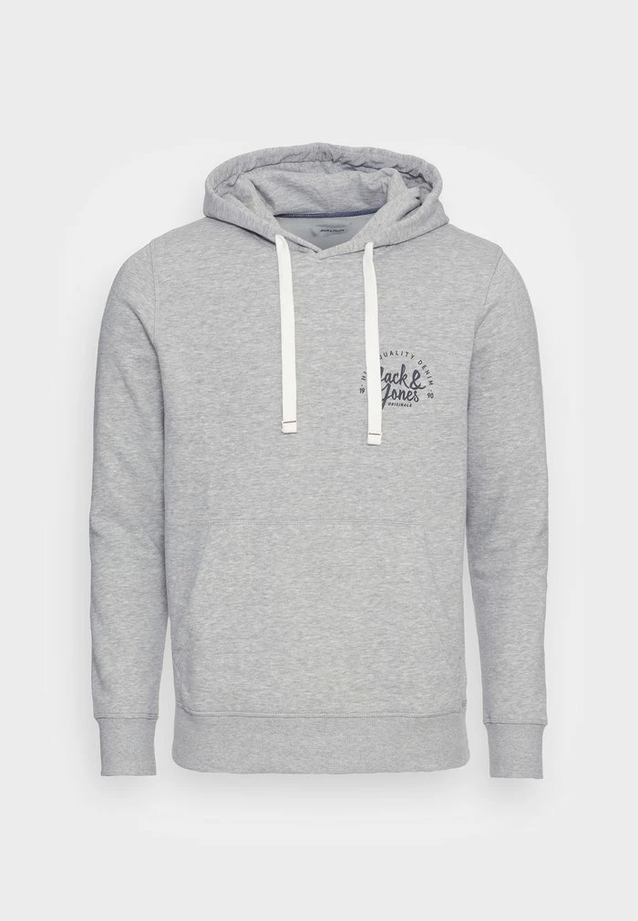 Jack & Jones JJKIMBEL HOOD - Sweatshirt - Light Grey Melange 4 Jack & Jones JJKIMBEL HOOD - Sweatshirt - Light Grey Melange - Image 4