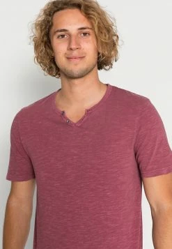 Jack & Jones JJESPLIT NECK TEE - Basic T-shirt - Hawthorn Rose -Jack & Jones Shop dffeaa9d72f24798ab34b07606a8d016