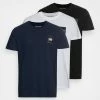 Jack & Jones JJLOCK TEE CREW NECK 3 PACK - Print T-shirt - Black/white/navy Blazer