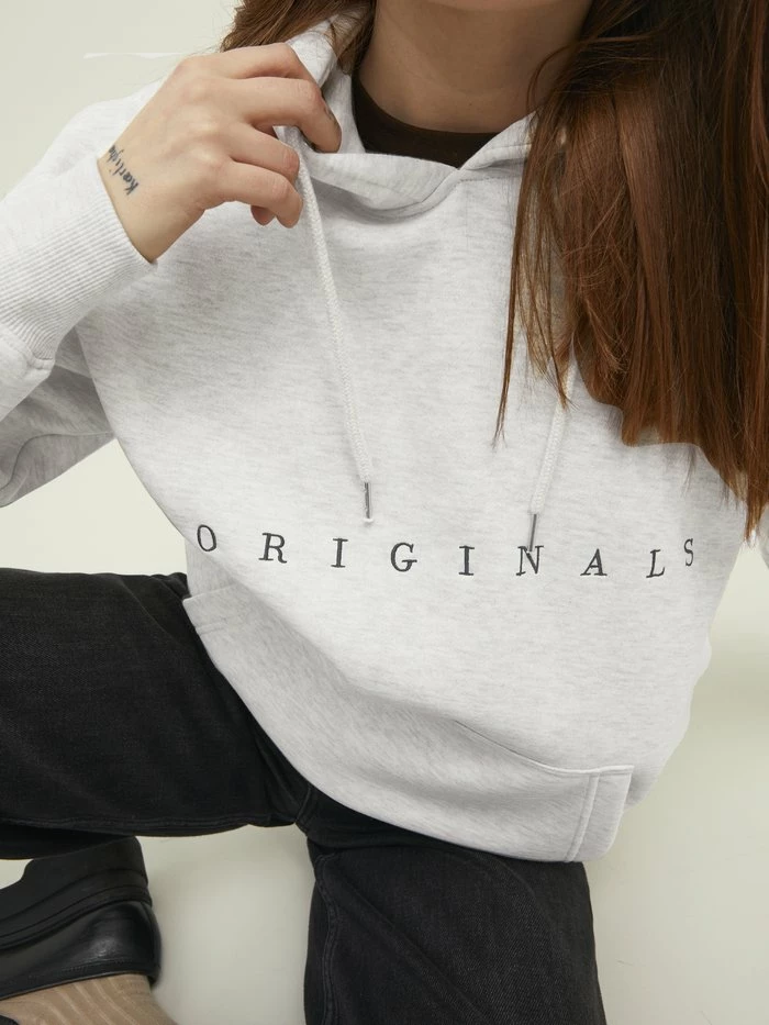 Jack & Jones JORCOPENHAGEN HOOD - Hoodie - White Melange 4 Jack & Jones JORCOPENHAGEN HOOD - Hoodie - White Melange - Image 4