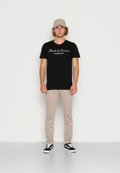 Alternative view of Jack & Jones JCOBERG UPSCALED TEE CREW NECK - Print T-shirt - Black