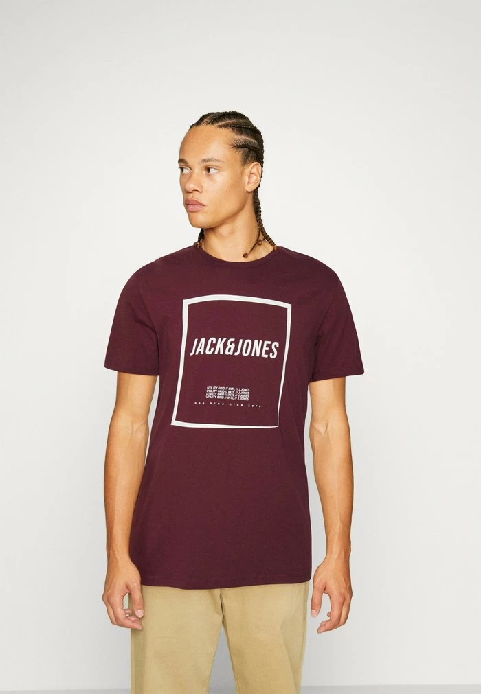 Jack & Jones JJROBERT TEE CREW NECK - Print T-shirt - Port Royale 1 Jack & Jones JJROBERT TEE CREW NECK - Print T-shirt - Port Royale