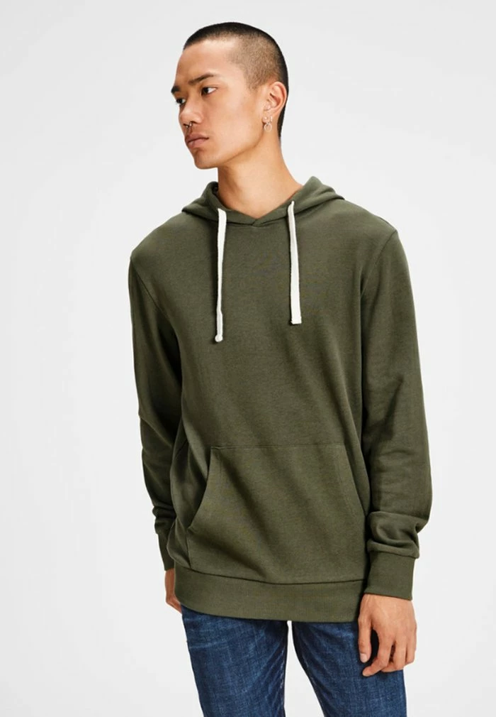 Jack & Jones Hoodie - Olive 1 Jack & Jones Hoodie - Olive