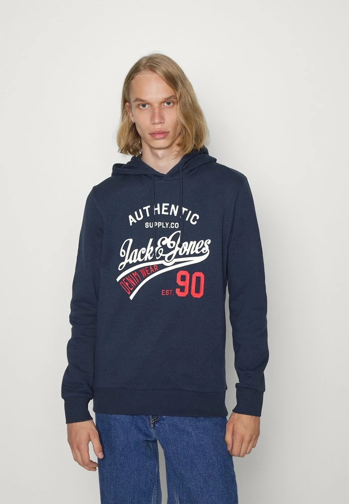 Jack & Jones JJETHAN SWEAT HOOD 2 PACK - Sweatshirt - Navy Blazer 1 Jack & Jones JJETHAN SWEAT HOOD 2 PACK - Sweatshirt - Navy Blazer