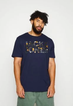 Jack & Jones JJRAMP TEE CREW NECK - Print T-shirt - Navy Blazer