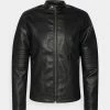 Jack & Jones JJLEON JACKET - Faux Leather Jacket - Black