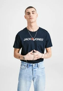 Jack & Jones JJECORP LOGO CREW NECK - Print T-shirt - Dark Blue Denim