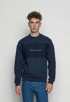 Jack & Jones JORSTATEMENTS CREW NECK - Sweatshirt - Navy Blazer
