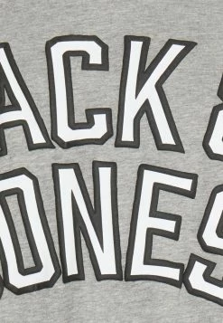 Jack & Jones CITY TEE CREW NECK - Print T-shirt - Light Grey Melange -Jack & Jones Shop e5a7b491807a47c6a127938d9a249d6a