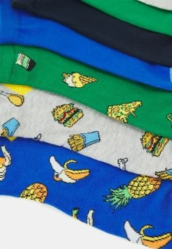 Jack & Jones JACDAWSON FOOD SHORT SOCKS 7 PACK - Socks - Electric Blue/lemonade -Jack & Jones Shop e6126b78003a48e7a441bbae7d855545