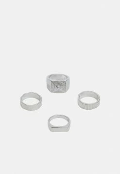Jack & Jones JACSILVER 4 PACK - Ring - Silver-coloured
