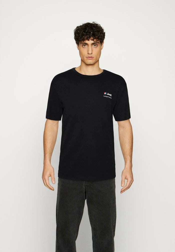 Jack & Jones JORJEEP TEE CREW NECK UNISEX - Print T-shirt - Black 1 Jack & Jones JORJEEP TEE CREW NECK UNISEX - Print T-shirt - Black