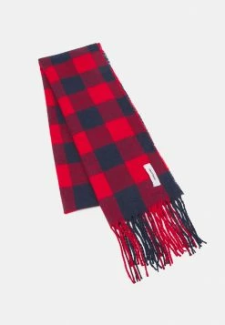 Jack & Jones JACSOLID CHECKS WOVEN SCARF - Scarf - True Red