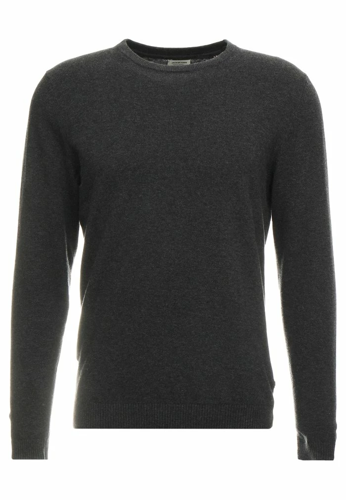 Jack & Jones JJEBASIC - Jumper - Dark Grey Melange 4 Jack & Jones JJEBASIC - Jumper - Dark Grey Melange - Image 4