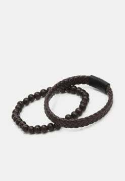 Jack & Jones JACBRAID AND BEADS BRACELET 2 PACK - Bracelet - Brown Stone -Jack & Jones Shop ea52c75784284f358f22cddbf434c8b7