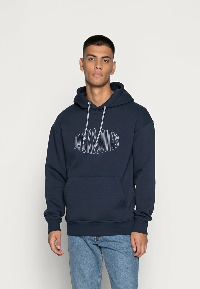 Jack & Jones JORWORLD - Hoodie - Navy 1 Jack & Jones JORWORLD - Hoodie - Navy