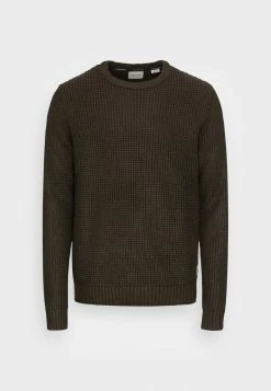 Jack & Jones JJENICK CREW NECK - Jumper - Olive