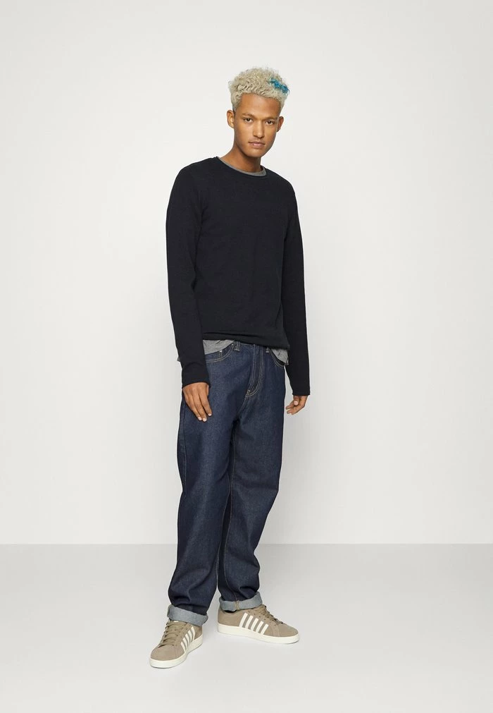 Jack & Jones JJEMAX CREW NECK - Jumper - Navy Blazer/twisted With Black 2 Jack & Jones JJEMAX CREW NECK - Jumper - Navy Blazer/twisted With Black - Image 2
