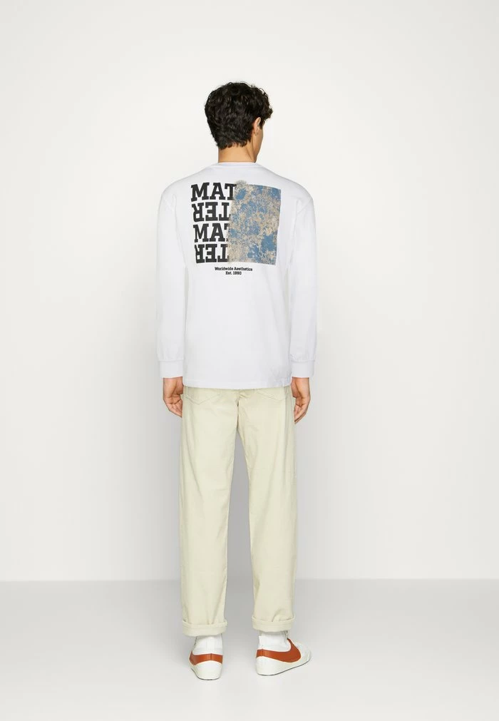 Jack & Jones JORCOLLEGE TEE - Long Sleeved Top - Bright White 2 Jack & Jones JORCOLLEGE TEE - Long Sleeved Top - Bright White - Image 2
