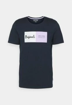 Jack & Jones JORJOSHUA TEE CREW NECK - Print T-shirt - Navy Blazer