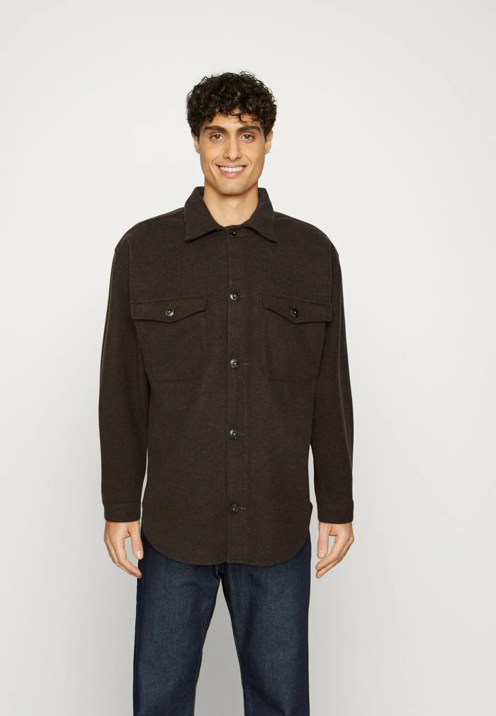 Jack & Jones JOROLLIE OVERSHIRT - Light Jacket - Seal Brown 1 Jack & Jones JOROLLIE OVERSHIRT - Light Jacket - Seal Brown