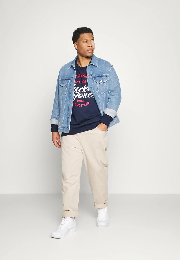 Jack & Jones JJBRAT CREW NECK - Sweatshirt - Navy Blazer 2 Jack & Jones JJBRAT CREW NECK - Sweatshirt - Navy Blazer - Image 2