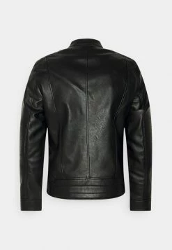 Jack & Jones JJLEON JACKET - Faux Leather Jacket - Black -Jack & Jones Shop ee1ab709718f46d2b5b2d1cc19cda00a
