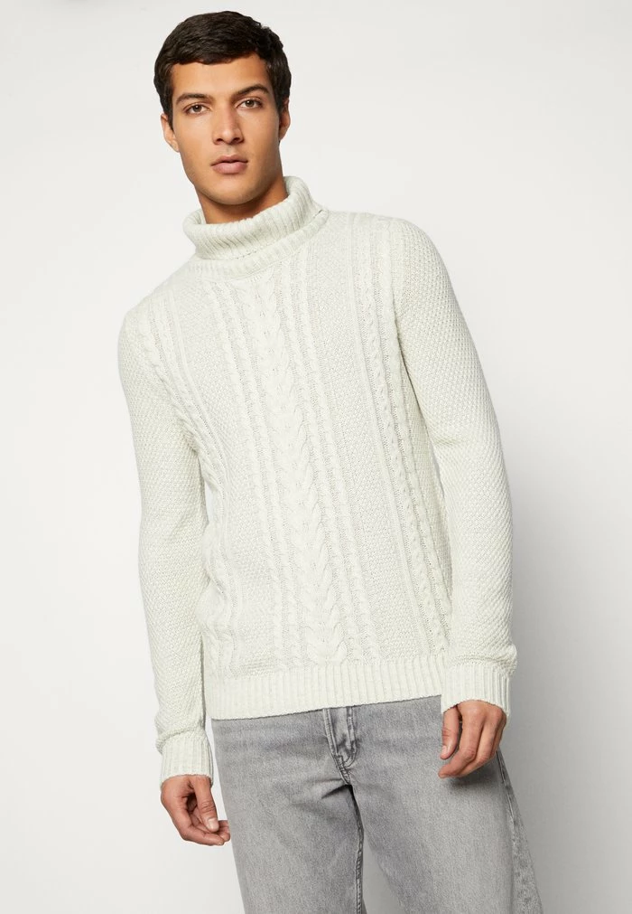 Jack & Jones JJCRAIG ROLL NECK - Jumper - White 4 Jack & Jones JJCRAIG ROLL NECK - Jumper - White - Image 4