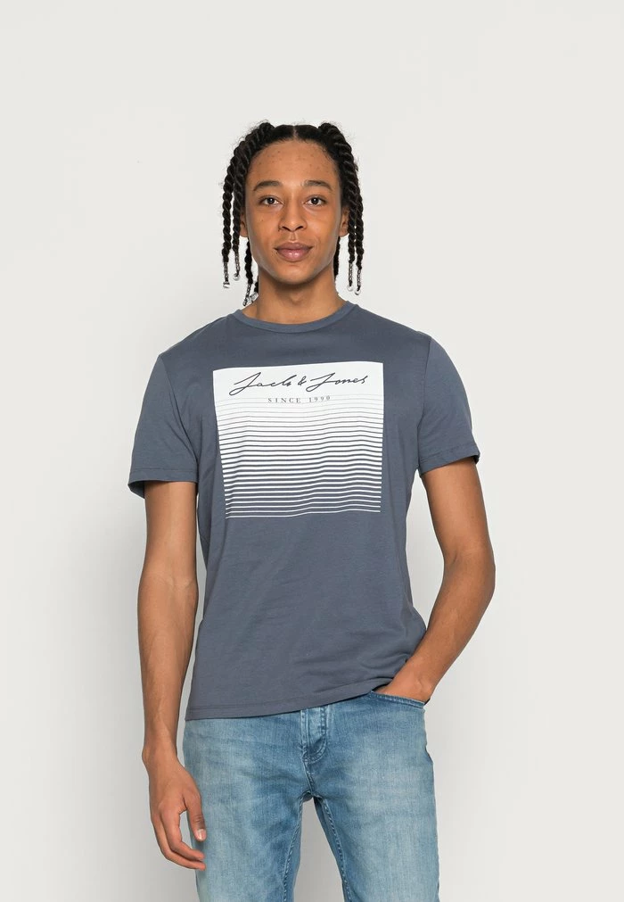 Jack & Jones JJSTOKE TEE - Print T-shirt - Grisaille 1 Jack & Jones JJSTOKE TEE - Print T-shirt - Grisaille