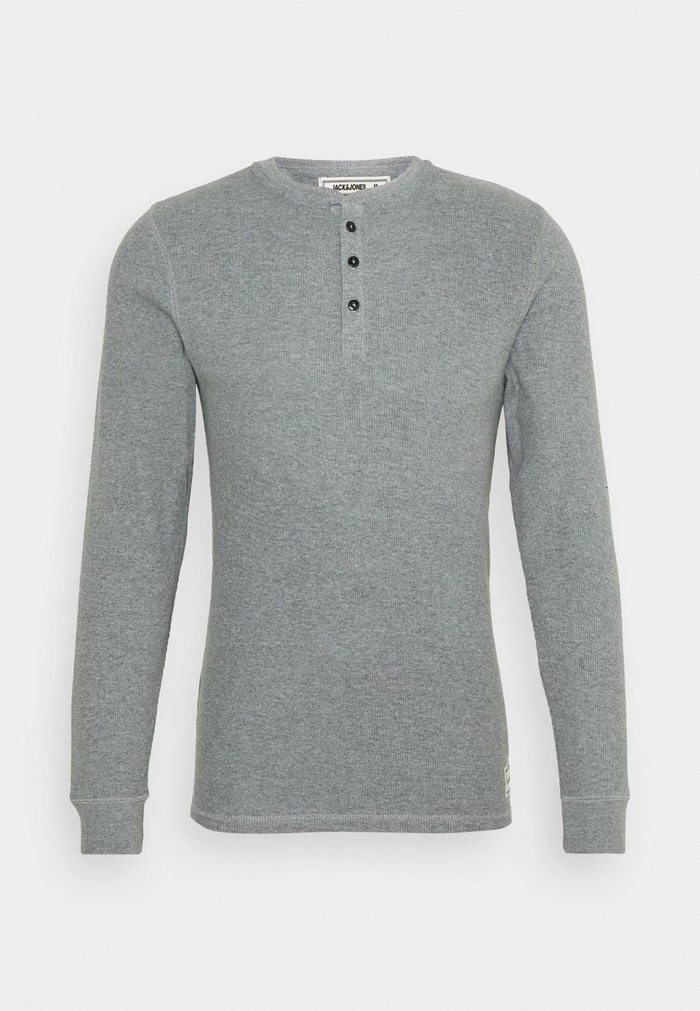 Jack & Jones JACHENRIK HENLEY - Pyjama Top - Grey Melange 4 Jack & Jones JACHENRIK HENLEY - Pyjama Top - Grey Melange - Image 4
