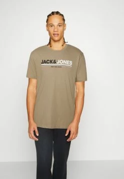 Jack & Jones JCOFREDERIK TEE CREW NECK - Print T-shirt - Dune
