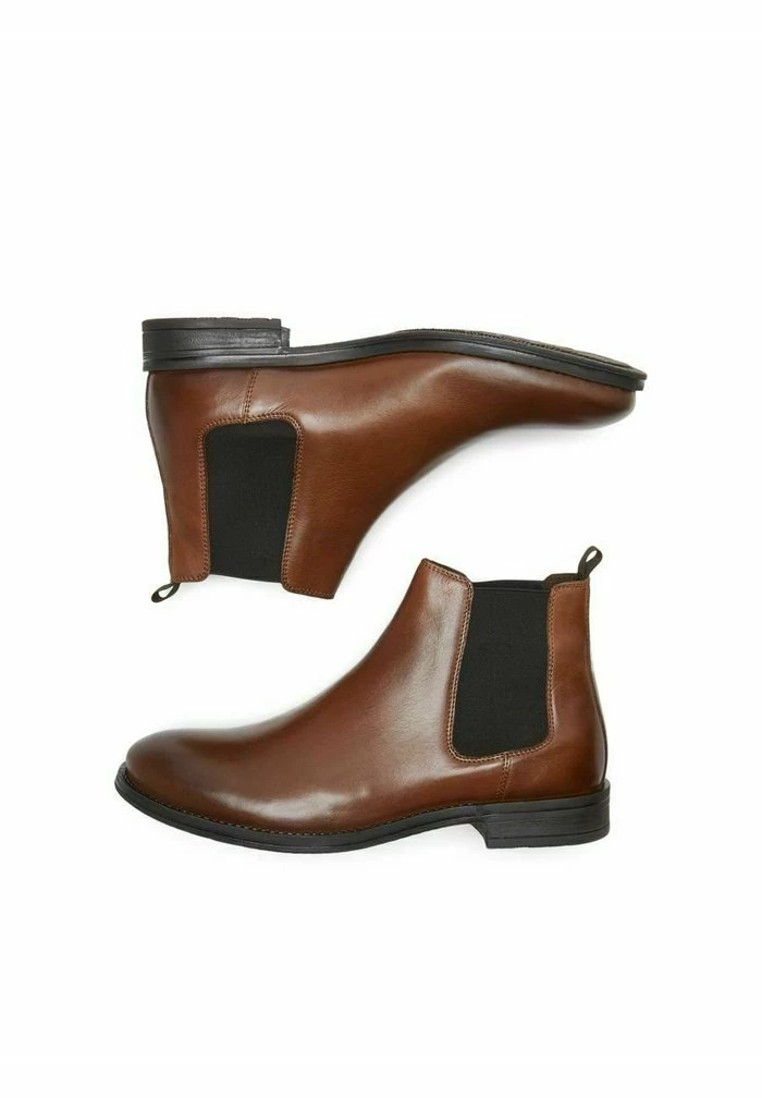 Jack & Jones JFWARGO LEATHER CHELSEA LN - Classic Ankle Boots - Cognac 4 Jack & Jones JFWARGO LEATHER CHELSEA LN - Classic Ankle Boots - Cognac - Image 4