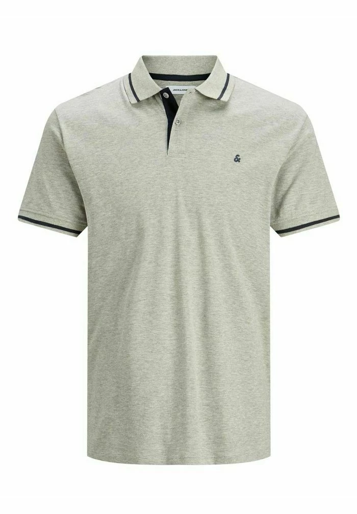 Jack & Jones Polo Shirt - Light Grey Melange 6 Jack & Jones Polo Shirt - Light Grey Melange - Image 6