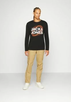 Alternative view of Jack & Jones JCOLUCA CREW NECK - Long Sleeved Top - Black