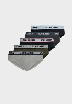 Jack & Jones JACSOLID BRIEFS 5 PACK - Briefs - Light Grey Melange