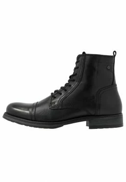Jack & Jones JFWRUSSEL WARM - Lace-up Ankle Boots - Anthracite