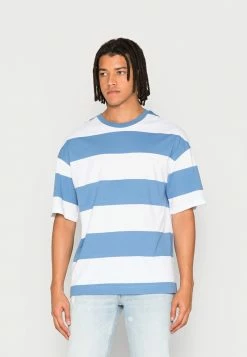 Jack & Jones UNISEX JCOUP STRIPE TEE CREW NECK - Basic T-shirt - Riviera
