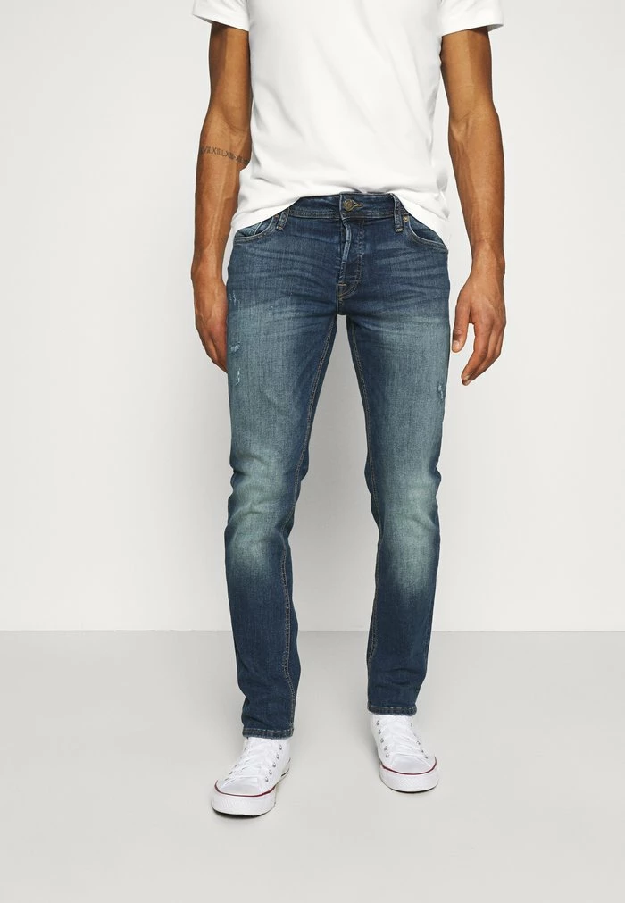 Jack & Jones JJIGLENN JJORIGINAL - Slim Fit Jeans - Blue Denim 1 Jack & Jones JJIGLENN JJORIGINAL - Slim Fit Jeans - Blue Denim