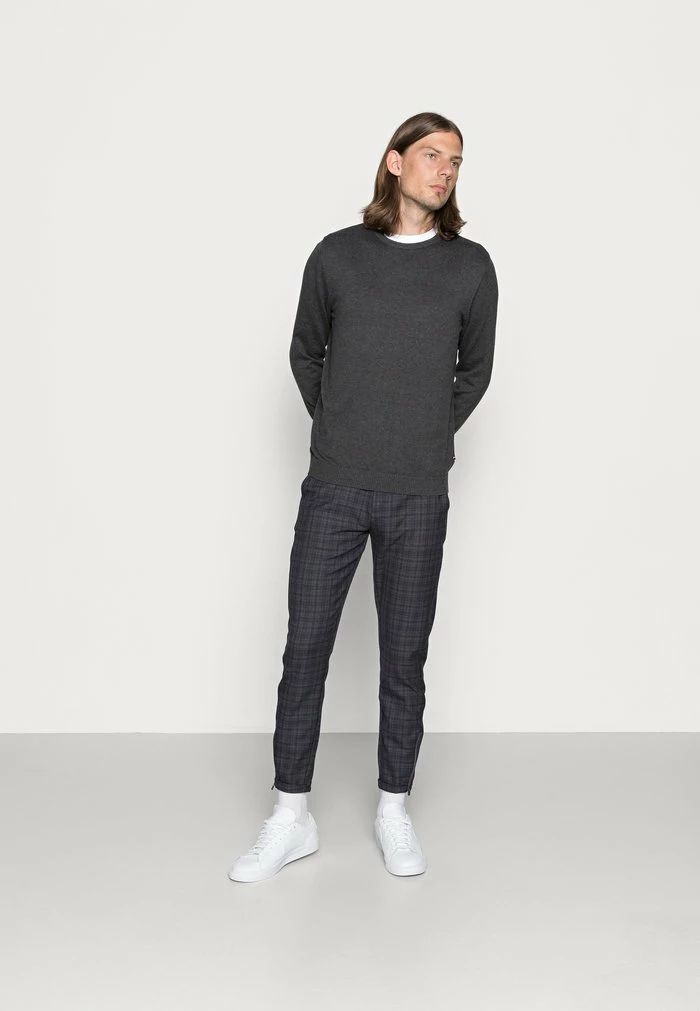 Jack & Jones JJEBASIC - Jumper - Dark Grey Melange 2 Jack & Jones JJEBASIC - Jumper - Dark Grey Melange - Image 2
