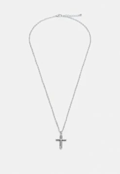 Jack & Jones JACCROSS PENDANT NECKLACE - Necklace - Silver-coloured