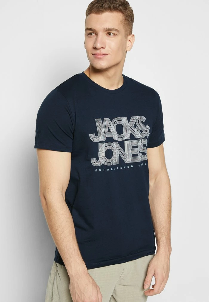 Jack & Jones JCOBOOSTER TEE SS CREW NECK JULY - Print T-shirt - Navy Blazer 5 Jack & Jones JCOBOOSTER TEE SS CREW NECK JULY - Print T-shirt - Navy Blazer - Image 5