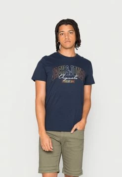 Jack & Jones JORPENNY TEE CREW NECK - Print T-shirt - Navy Blazer
