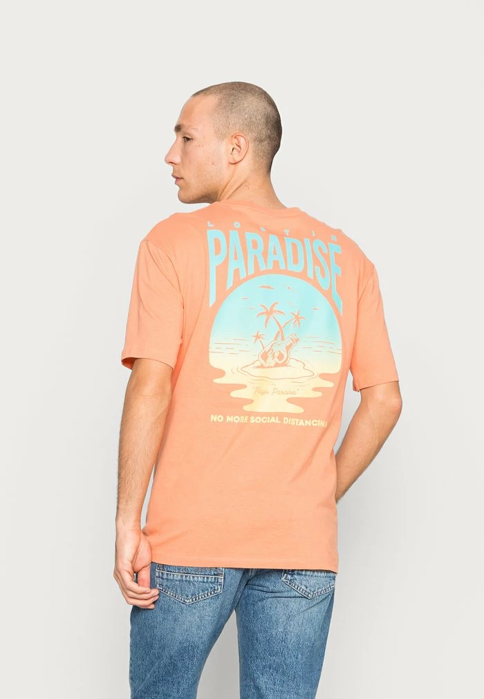 Jack & Jones JJCHILLER - Print T-shirt - Shell Coral 1 Jack & Jones JJCHILLER - Print T-shirt - Shell Coral