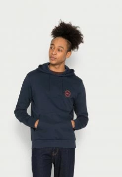 Jack & Jones JJEGORDON SHARK - Hoodie - Navy Blazer / Chili