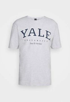 Jack & Jones JORVARSITY TEE CREW NECK - Print T-shirt - White Melange