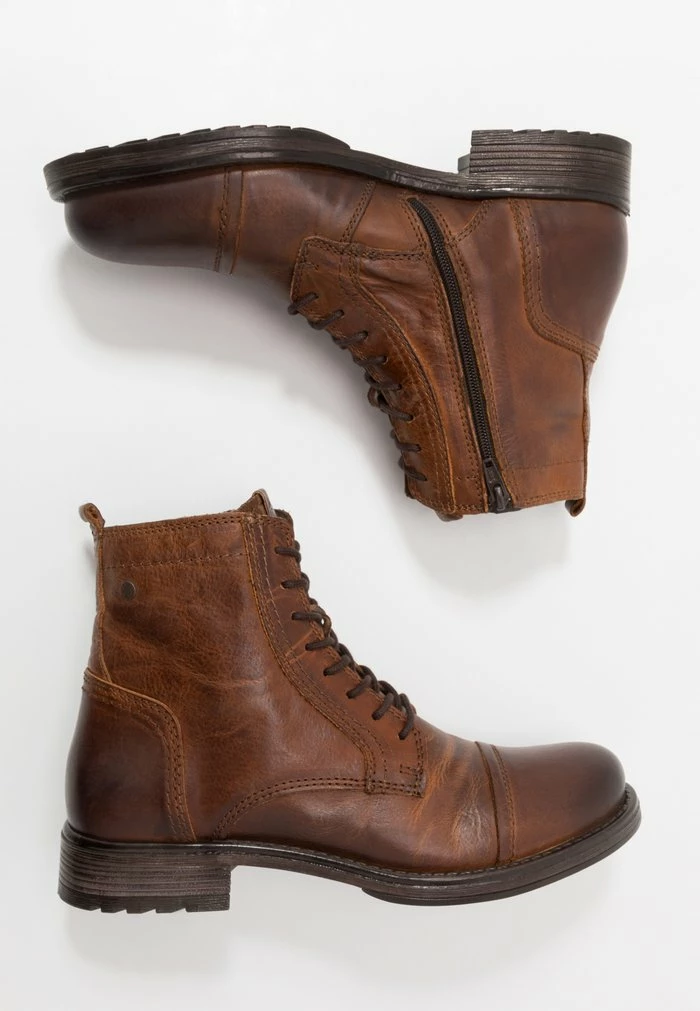 Jack & Jones JFWRUSSEL - Lace-up Ankle Boots - Cognac 5 Jack & Jones JFWRUSSEL - Lace-up Ankle Boots - Cognac - Image 5