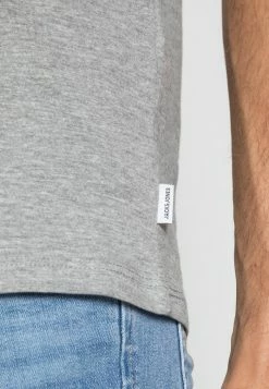 Jack & Jones JJEPLAIN - Basic T-shirt - Light Grey Melange -Jack & Jones Shop fca6749c7aa049e6932c9f4143ac30ff