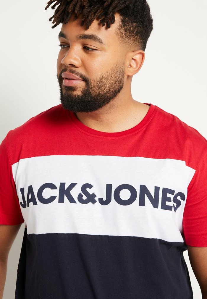 Jack & Jones JJELOGO BLOCKING TEE - Print T-shirt - Tango Red 6 Jack & Jones JJELOGO BLOCKING TEE - Print T-shirt - Tango Red - Image 6